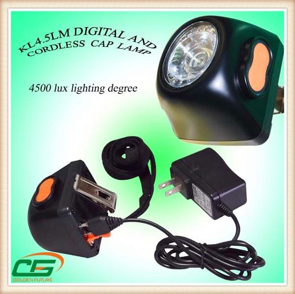 Msha a approuvé les lumières rechargeables du casque antichoc LED de l'exploitation 4.5ah, lampe de chapeau sans fil imperméable de mineurs 2