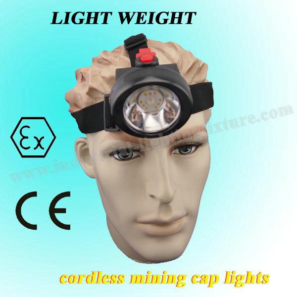 3,7 V mini lampe de chapeau de mineurs de LED 4000lux 2.8Ah pour la construction/marine 0