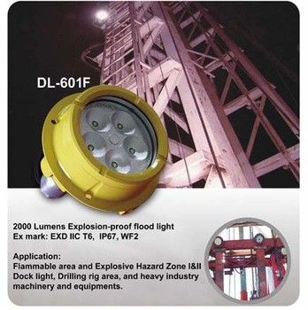 120° alliage d'aluminium léger anti-déflagrant du jaune IP67 LED pour l'éclairage marin 0
