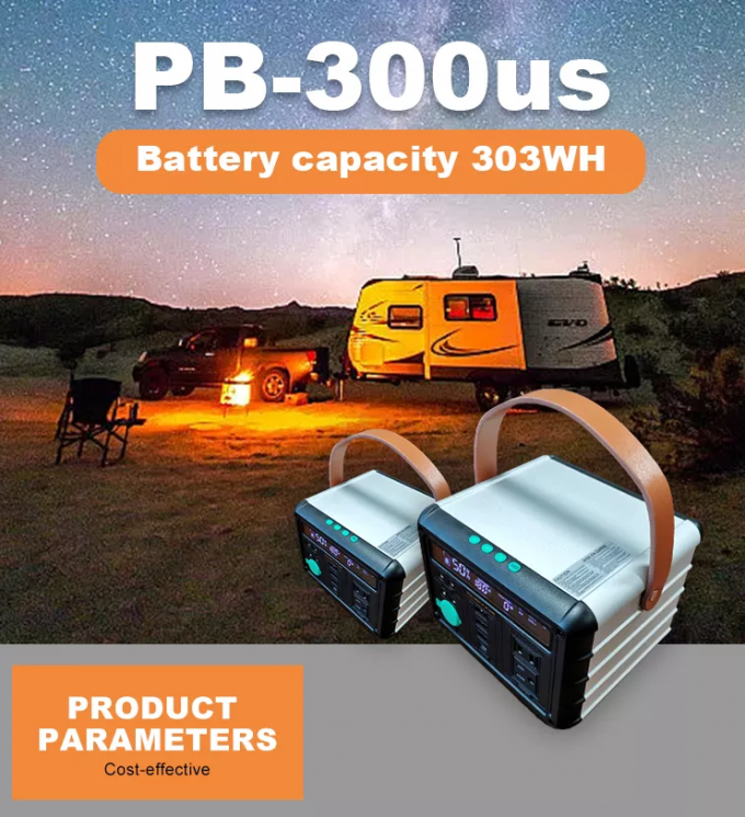centrale portative multifonctionnelle extérieure d'alimentation de l'énergie 303Wh solaire 300w pour le camping 0