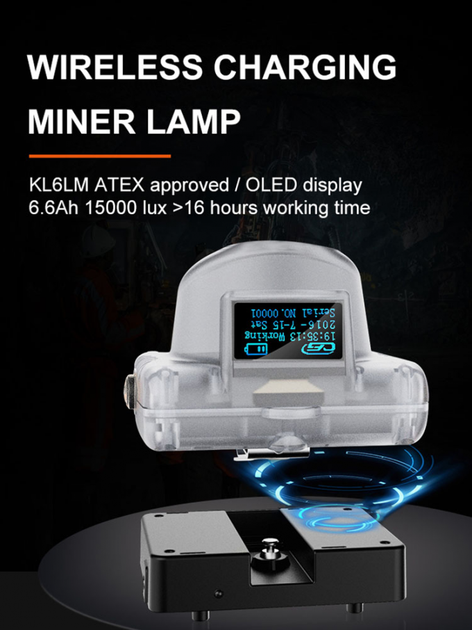 160lm Atex Approuvé Led Mining Cap Lamp Kl6lm sans fil 0