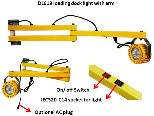 Lumières de quai de chargement 30w avec bras flexible 0