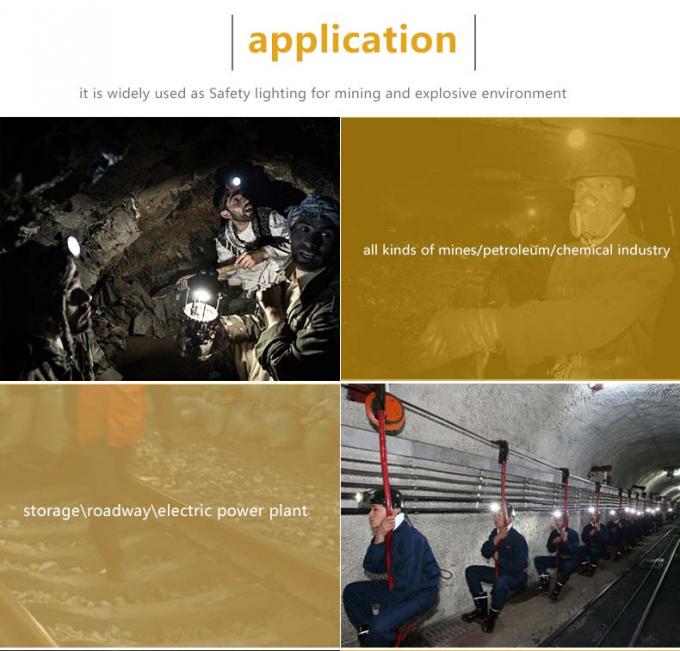 Lumière de charbon certifiée ATEX 7,8Ah Phare rechargeable au lithium-ion avec protection IP68 5