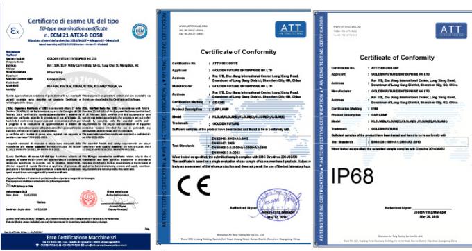 Lumière de charbon certifiée ATEX 7,8Ah Phare rechargeable au lithium-ion avec protection IP68 6