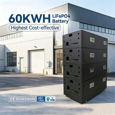 51.2V 15KWH 30KWH 45KWH 60KWH Batterie solaire LiFePO4 empilable pour les systèmes de stockage d'énergie solaire