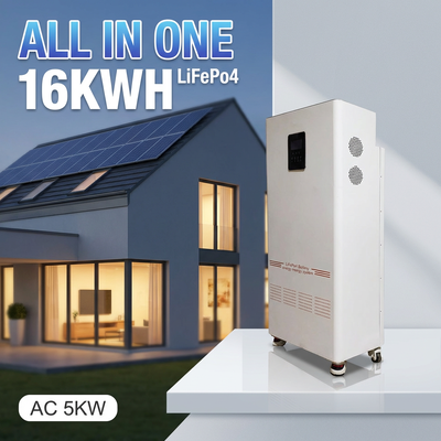 NK005A 51.2V 16kWh LiFePO4 Système de stockage d'énergie solaire à domicile avec onduleur de 5kW et durée de vie de 8000 cycles