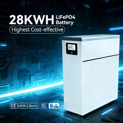 NK008 28 kwh Énergie solaire 51.2v 48v Lifepo4 Pack de batterie Système d'énergie pour la maison avec moniteur BMS et LCD intégré
