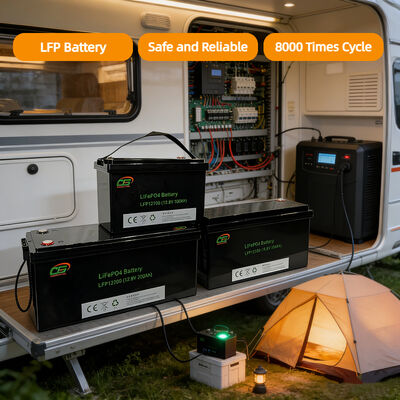Piles de stockage légères Lifepo412.8v 50-400ah BMS Protégé cellule de batterie au lithium pour les systèmes de stockage d'énergie solaire