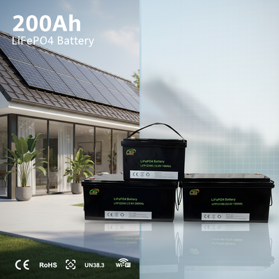 12.8V 314Ah LiFePO4 Batterie de stockage Long cycle de vie Batterie au lithium avec protection BMS pour les maisons amovibles