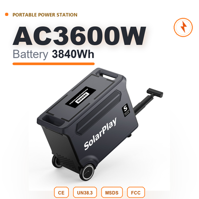 Entrepôt de l'UE en stock 3600W 3840Wh LiFePO4 centrale électrique portable Pure Sine Wave MPPT UPS pour la résidence